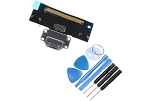 THE TECH DOCTOR Replacement USB Charging Port Flex for iPad Pro 10.5" - Complete with Tools - Professional Repair Kit (Black)