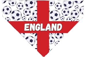England Football Dog Bandana, English National Football Slide on Collar Pet Scarf, English Lions Pet Bandana, England Cat Ban