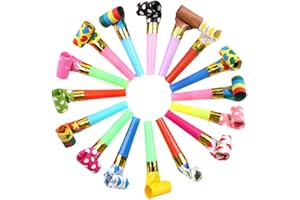 XUKZIMA 25 piezas Silbatos De Soplado, Party Trillerpfeifen, Kinder Spielzeug, Umweltfreundlich para Niños Fiestas De Cumpleaños, Bodas, Juegos Deportivos