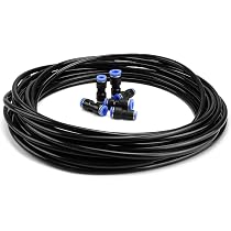 Tuyau Air Polyuréthane PU 6mm Ext / 4mm Int - 10m Noir Flexible Résistant Outils Pneumatiques