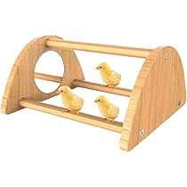 Küken Sitzstange Aus Holz Mit Spiegel - Trainingsspielzeug Für Hühnerstall