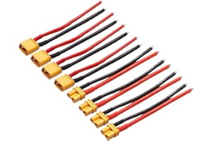 LINSYRC 4 Paires Câble Connecteur Femelle Mâle Prise XT30U XT-30 avec Fil de Silicone 15cm 16AWG pour 2S LiPo Batterie Micro FPV Drone