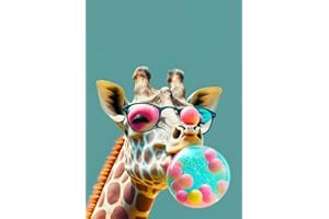 GLXPOG DIY Diamond Painting Kit, Girafe Diamant Peinture Kit 5D Complet pour Adultes et Enfants, Girafe Peinture Diamant Strass Art Point de Croix pour Murale Décor 30x40cm (Image 25x35cm)
