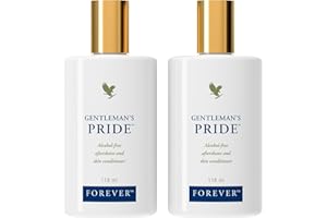 Forever Living Products Gentleman's Pride® - Juego de 2 unidades, 118 ml, acondicionador, calmante, sin alcohol, ácido hialurónico, para afeitar, unisex, sin gluten, certificado dermatest