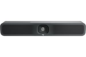 ‎LOGITECH Logitech MeetUp 2 All-in-one USB Conference Room Camera, Compact Video Bar with Built-in AI Functions Works with Microsoft Teams, Zoom Rooms, Google Meet and More