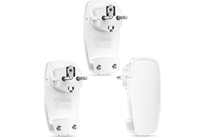 OBLLEMN Enchufe Macho Plano 3 piezas Enchufe Plano, Enchufe Plano Pared Extraplano Clavija Enchufe Macho Enchufe Plano pared Enchufe Macho Plano Shuko 250 V 16 A con Lengüeta