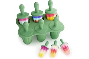 btrfe Eisformen Eis am Stiel, 6 x 60ml Silikon Eisförmchen Wiederverwendbar Formen Eiscreme für Kinder, Popsicle Formen, EIS Selber Machen Formen DIY Ideen BPA Frei