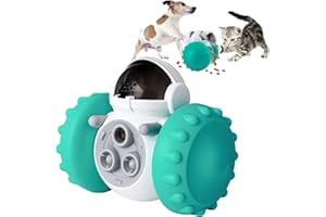 Leipple Interactive Dog Toy Treat Dispensing Puppy Toys Automatic Durable Puzzle Toy Slow Feeder for Improve IQ, Reduce Boredom, Small Medium Dogs Cats (Blue)