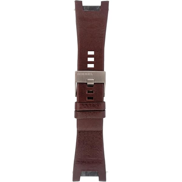 Bracelet De Remplacement En Cuir Noir Diesel – Modèle DZ1215 – Largeur 32 Mm – Boucle Ardillon – Neuf Avec étiquettes