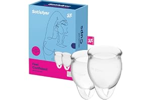 Satisfyer Feel Confident menskopp 2-pack | Återanvändbara & hållbara menskoppar