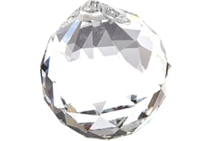 BOTTAM 40MM Bola de Pendiente de Cristal Decoracion facetas Feng (Claro)