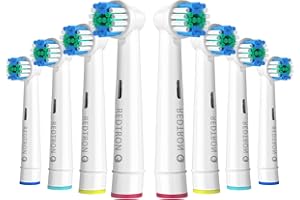 REDTRON Recambios para Cepillo de Dientes Eléctrico compatible con Oral B (8 unidades), Cabezal de cepillo de dientes Precision Clean Pro1000 Pro3000 Pro5000 Pro7000 y más