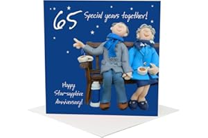 HOLY MACKEREL 65th Star Sapphire Anniversary card by artist Erica Sturla, 150mm square and blank inside for your message