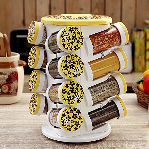 Go Hooked Spice Tower Majestic 16 Jar (Flower Yellow)