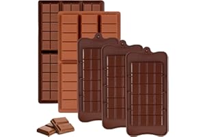 TOPBELIEF Molde Chocolate Dubai, 5 Piezas Moldes de Silicona para Turrón, Molde Tableta Chocolate, Moldes Para Barra De Chocolates Profundos De Silicona Sin BPA, para Dulces, Gelatina, Pudín