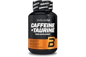 BioTechUSA Caffeine + Taurine | Chaque gélule contient 80 mg de caféine et 600 mg de taurine | Sans OGM | Sans gluten, 60 gélules