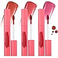 3 Colors Peel Off Mask Lip Gloss Set, Tattoo Magic Color Matte Natural Reveal Lip Stain Lip Tint, Waterproof Long Lasting Highly Pigmented Color Lip Gloss Lipstick Makeup for Women and Girls, Kit A