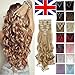 Price comparison product image S-noilite® 24" Curly Ash Blonde Full Head Hairpiece Clip in Hair Extensions 8 Piece 18 Clips New Design New Product Sexy Women Choice