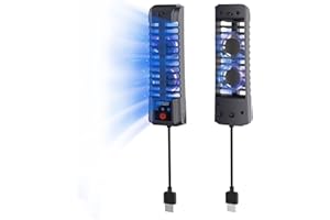 DUEQID Ventola PS5 Slim, ventola silenziosa regolabile, raffreddamento PS5 Slim con luce RGB e porta USB, ventola efficiente per PS5 Slim Disc ed edizione digitale