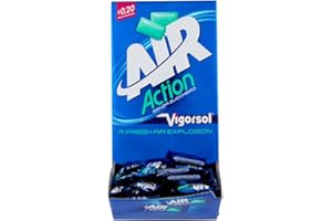 Vigorsol Air Action, Gomme da Masticare Senza Zucchero, Chewing Gum Gusto Menta, 250 monoporzioni da 2 Gomme ognuno incartate singolarmente, Confezione da 500 Confetti
