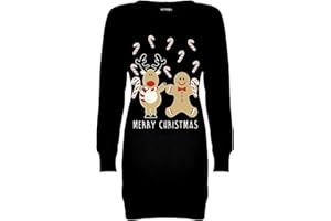 Fashion Star Womens Xmas Gingerbread Sweatshirt Dress