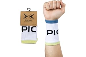 Picsil Sportowe opaski przeciwpotne, chłonna bawełniana opaska na nadgarstek do treningu cross, Padel, tenisa, fitness, unisex