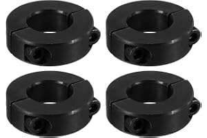 PATIKIL Hål 20 mm dubbeldelad klämma axel 40 mm OD 10 mm tjocklek, 4 st 45 # kolstål låskrage med skruv fästelement för maski
