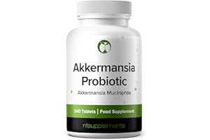 NATURAL FOUNDATION Akkermansia Muciniphila (4 Month Supply) Probiotic Supplement 240 Tablets 100 Million AFU Probiotics for Men & Women Supports Digestive & Gut Health Vegan Made in The UK (Akkermansia Muciniphila)