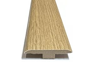 FLOORPRO Solid Laminate/Wood Flooring MDF Threshold Strip T Bar 2 Modern Oak Colours (0.9m, San Diego Oak)
