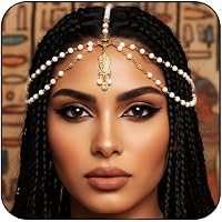 Aularso Perlen-Stirnkette Im Boho-Vintage-Look – Mehrlagige Haarschmuck Für Damen