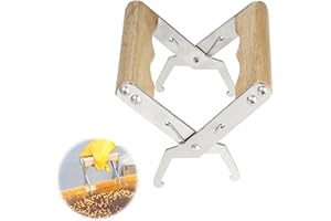 HELWEET Pinza per Telaio per Alveare, Strumenti di Apicoltura per Apicoltori, Pinza per Sollevamento a Telaio per Api, Morsetto per Cattura Telaio Alveare, Evitare di Essere Punti Dalle Api, 13 x 9.5 x 5cm