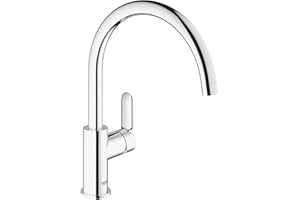 Grohe 31367000 Bauedge Miscelatore Monocomando Lavello, Cromo, (Vecchio Modello)