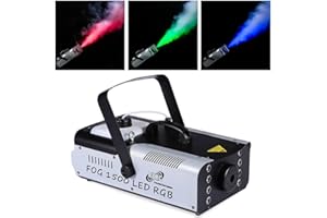 ETEC PROFESSIONAL SHOW EQUIPMENT ETEC Professional FOG 1200 LED Nebelmaschine - 6x3 Watt RGB LED - Mini Nebelmaschine für Party, Halloween, DJ, Event - Fog Machine mit Fernbedienung