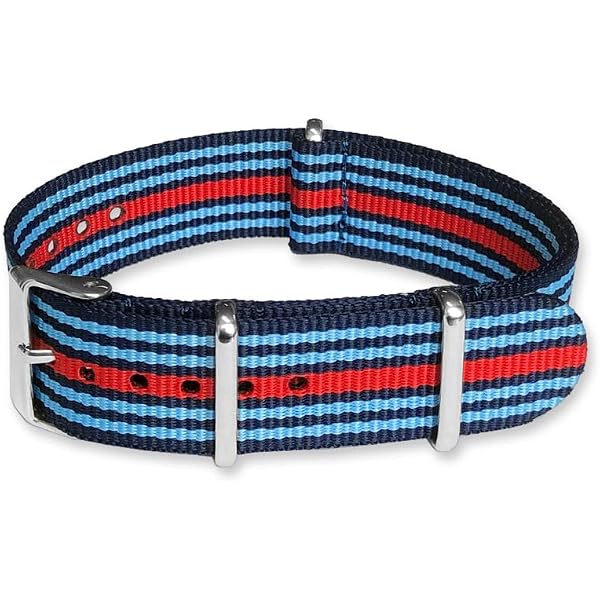 Sailor Damen Nylon Armband In Grau-rosa – 18 Oder 20 Mm Breite, Mit Edelstahl-Dornschließe, Verstellbar