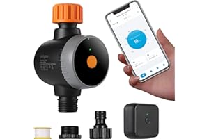 johgee Programmateur Arrosage WiFi, Minuterie d'Arrosage APP, Arrosage Automatique, Contrôleur Irrigation, Délai de Pluie, Intérieur et Extérieur Universel