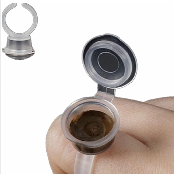 P-Beauty Einweg-Fingerringe – Tintenhalter Für Wimpernkleber & Tattoo-Farbe, 50 Stück