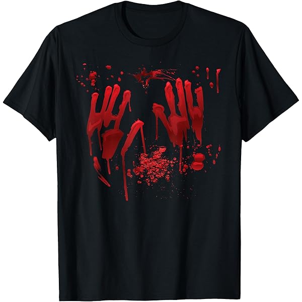 T-shirt Halloween Effrayant 'Problème Résolu' - Motif Sanguinolent 3D - Parfait Pour Déguisement Zombie Ou Fête D'Horreur (Homme)