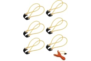 KGDUYC Slingshot - Banda elástica de repuesto, 6 unidades, amarillo látex, 16 cm, para hondas, caza y deportes