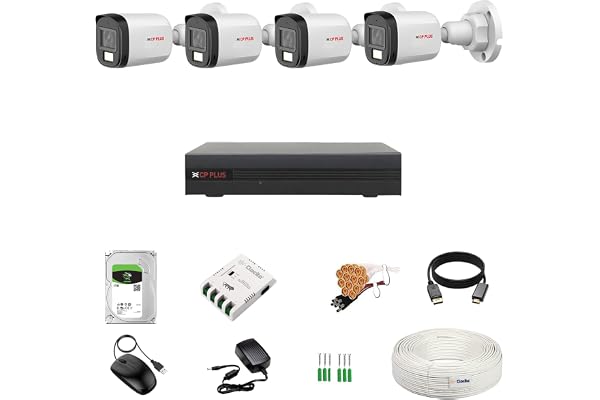CP Plus illumax 2.4MP 4 DVR, 2.4MP 4 + - + + + 1 TB HDD + 4 CH SMPS + CCTV + BNC/DC