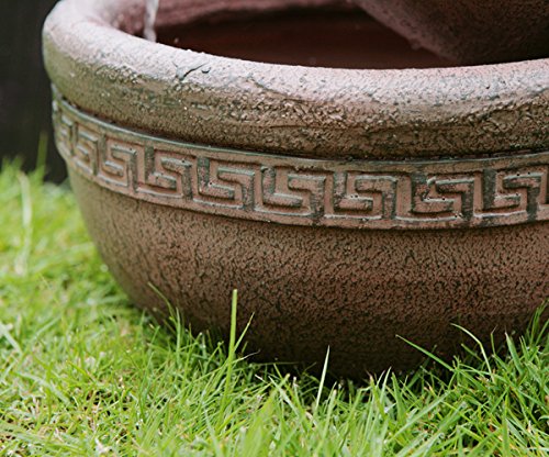 Solar-Gartenbrunnen mit Terrakotta-Effekt und LED-Beleuchtung - 7