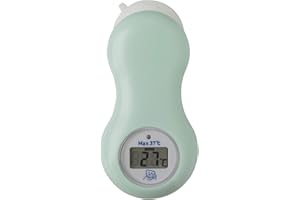 Rotho Babydesign Termometro digitale con ventosa, Per la temperatura di acqua e stanza, Batterie incl., Da 0 mesi, Verde menta (Swedish Green), 20448 0266 01