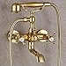 Produktbild Gold Finish Wand montiert Bad Regen Dusche Wasserhahn Set Handbrause Wasserhahn , 1
