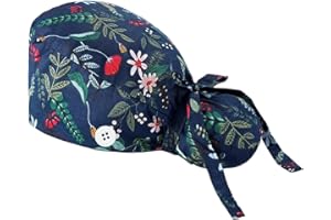 CULEO Cuffie da infermiera, donna cuffietta chirurgica Cappellino chirurgico regolabile con bottoni e fascia assorbente per il sudore per medici e infermieri con capelli lunghi