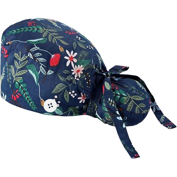 INGJIA 2 Pièces Chapeaux De Travail Réglables - Bonnet Casquette Turban Imprimé Coton Avec Bandeau Absorbant, Charlotte Cheveux Unisexe Pour Femmes Et Hommes