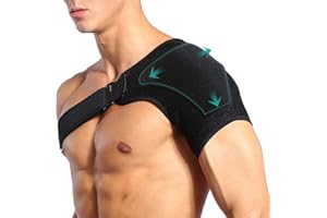 WCHIUOE Support d'épaule pour Femmes et Hommes, Enveloppe de Stabilité de Soutien de Coiffe de Rotateur pour Articulation AC Disloquée, Bursite, Tendinite, Déchirure du bras, Manchon de Compression d'épaule