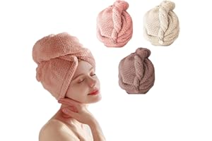 BangShou 3-częściowy ręcznik do włosów, z mikrofibry, suszarka do włosów, ręczniki, szybkie suche ręczniki turbanowe, super chłonne suche włosy, ręcznik kąpielowy dla kobiet