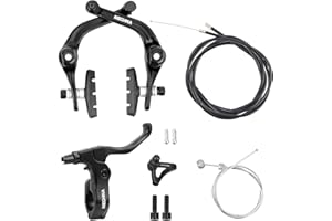 BALINGE BMX Rear Aluminum Alloy Rim Brake Set，Bike Rear U Brakes Set, Complete Rear Brake kit for BMX Bike, Right Bike Brake with Cables and Brake Pads,Rear Rim Brake Set，Bike Rim Brake Sets,Universal