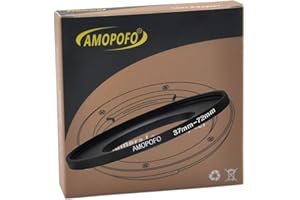 AMOPOFO 37 bis 72mm Metall Filter-Ring,37-72mm Step up Filteradapter Ring - von Kamera Objektiv mit 37mm Filtergewinde auf 72mm Filter-Ring