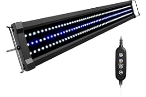 NICREW ClassicLED G2 oświetlenie akwarium, sterowana lampa LED ze światłem księżyca, wodoszczelność IP67, do akwariów słodkowodnych, 90-125 cm