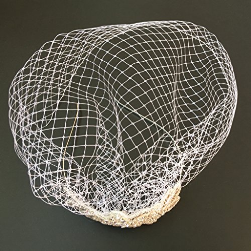 MagiDeal Damen Eleganter Vogelkäfig Schleier Fascinator mit Strass - 4